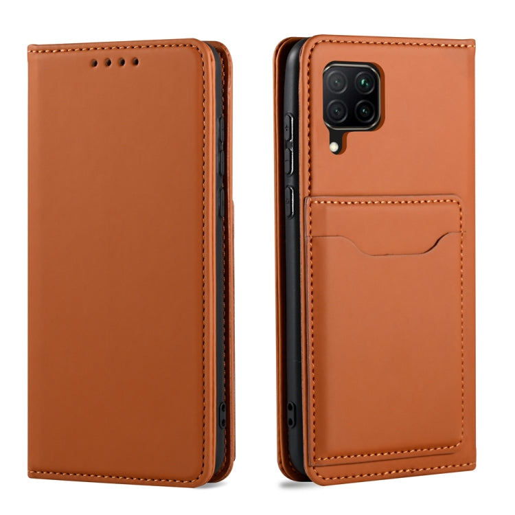 For Huawei P40 Lite Strong Magnetism Liquid Feel Horizontal Flip Leather Case with Holder & Card Slots & Wallet