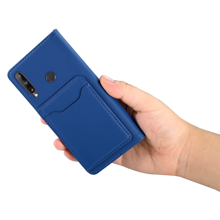 For Huawei P40 Lite E Strong Magnetism Liquid Feel Horizontal Flip Leather Case with Holder & Card Slots & Wallet