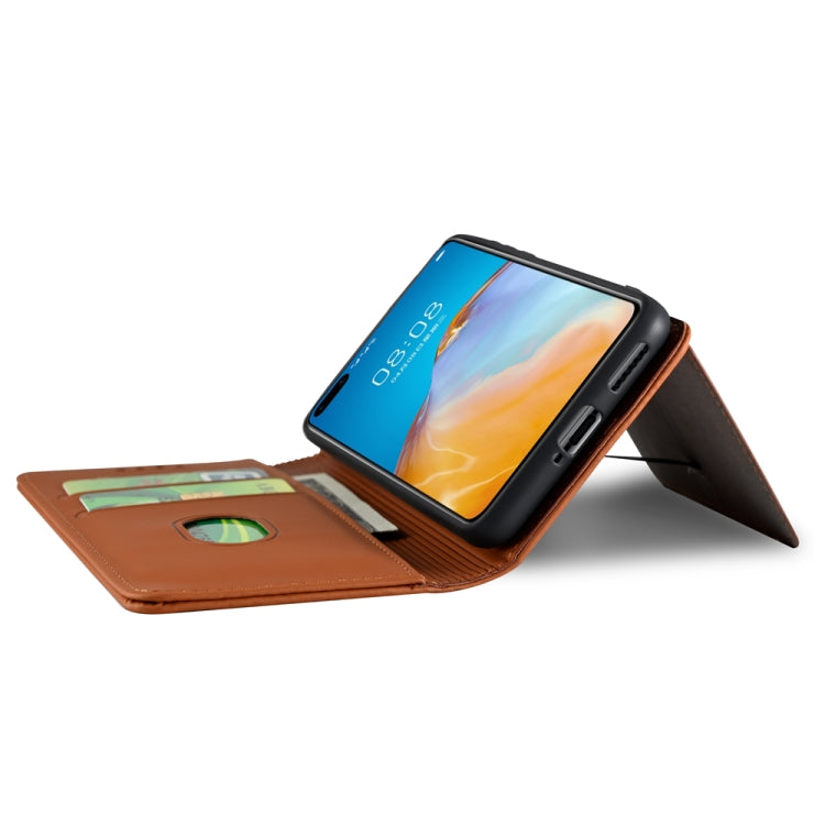 For Huawei P40 Pro Strong Magnetism Liquid Feel Horizontal Flip Leather Case with Holder & Card Slots & Wallet