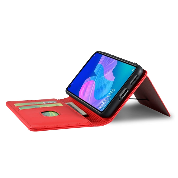 For Huawei Y7p Strong Magnetism Liquid Feel Horizontal Flip Leather Case with Holder & Card Slots & Wallet