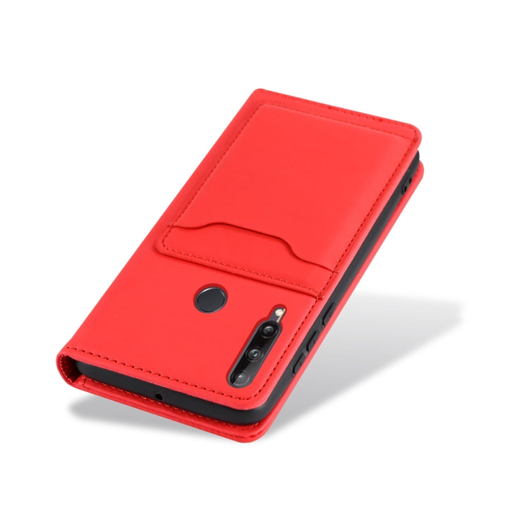 For Huawei Y7p Strong Magnetism Liquid Feel Horizontal Flip Leather Case with Holder & Card Slots & Wallet