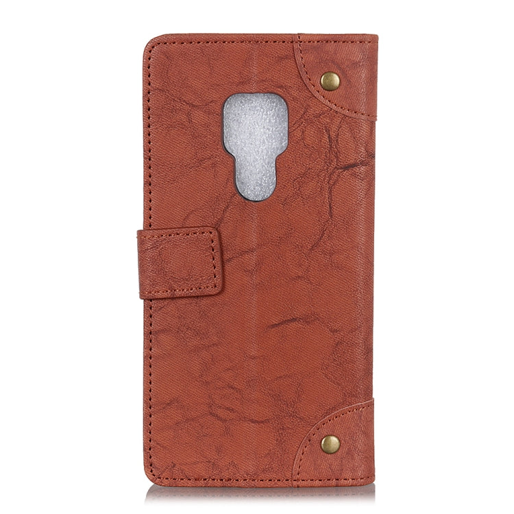 For Motorola Moto G9 / G9 Play / E7 Plus / Lenovo K12 Note Copper Buckle Retro Crazy Horse Texture Horizontal Flip Leather Case with Holder & Card Slots & Wallet