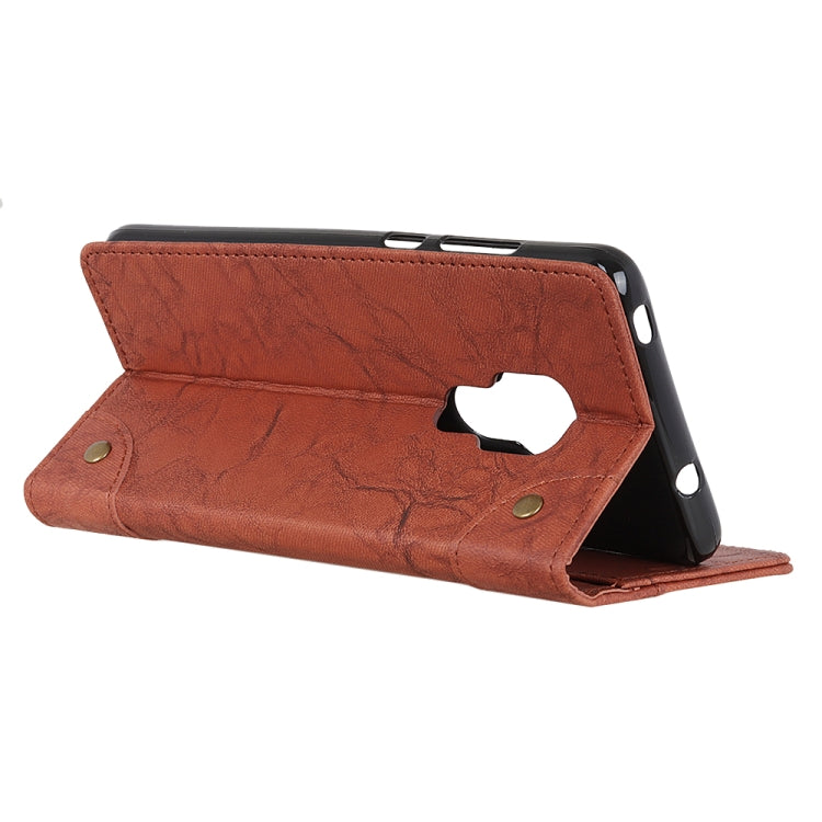 For Motorola Moto G9 / G9 Play / E7 Plus / Lenovo K12 Note Copper Buckle Retro Crazy Horse Texture Horizontal Flip Leather Case with Holder & Card Slots & Wallet