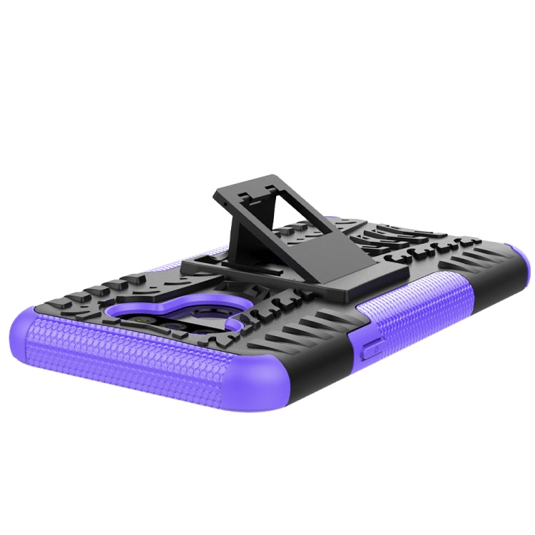 For LG Harmony 4 Tire Texture Shockproof TPU + PC Protective Case with Holder