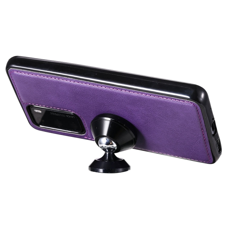 For Huawei P40 2 in 1 Solid Color Detachable PU Leather Case with Card Slots & Magnetic Holder & Photo Frame & Wallet & Strap