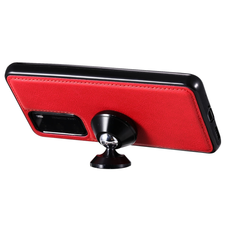 For Huawei P40 2 in 1 Solid Color Detachable PU Leather Case with Card Slots & Magnetic Holder & Photo Frame & Wallet & Strap