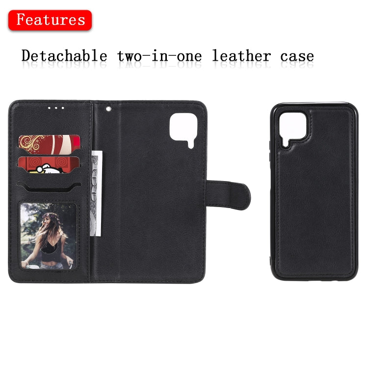 For Huawei P40 Pro 2 in 1 Solid Color Detachable PU Leather Case with Card Slots & Magnetic Holder & Photo Frame & Wallet & Strap