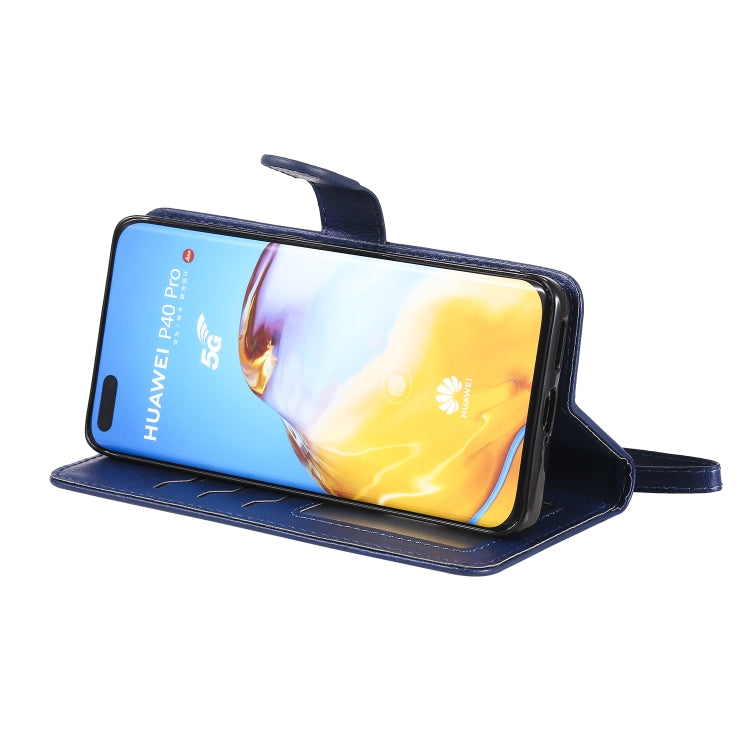 For Huawei P40 Lite 2 in 1 Solid Color Detachable PU Leather Case with Card Slots & Magnetic Holder & Photo Frame & Wallet & Strap