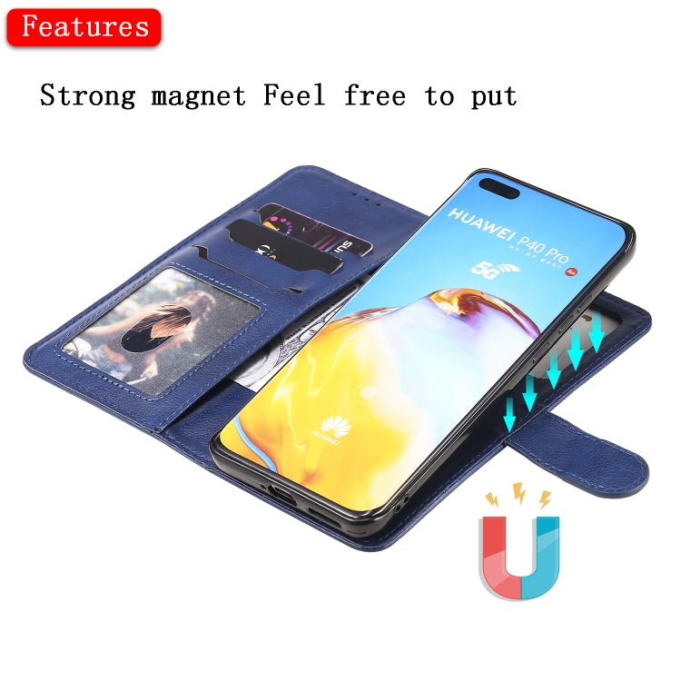 For Huawei P40 Lite 2 in 1 Solid Color Detachable PU Leather Case with Card Slots & Magnetic Holder & Photo Frame & Wallet & Strap