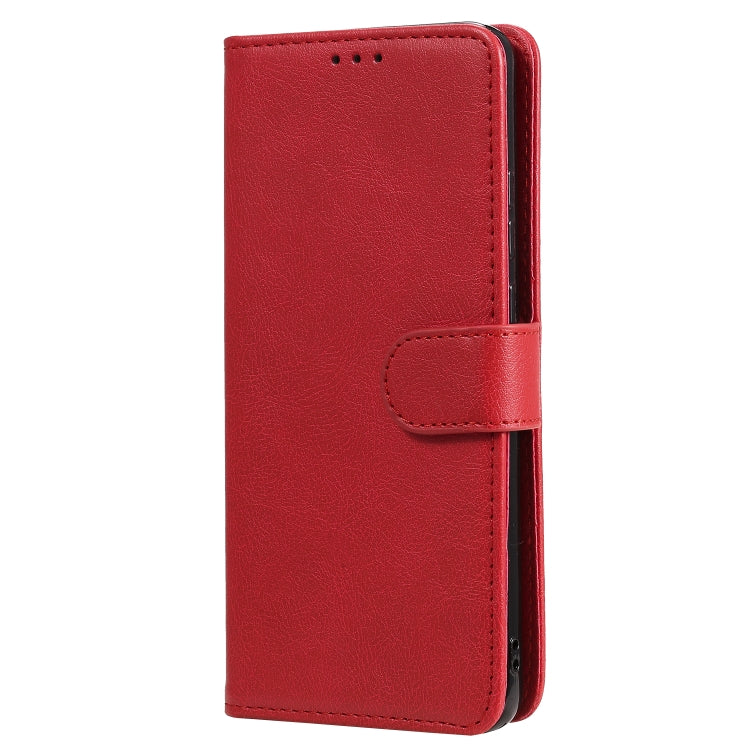 For Huawei P40 Lite 2 in 1 Solid Color Detachable PU Leather Case with Card Slots & Magnetic Holder & Photo Frame & Wallet & Strap