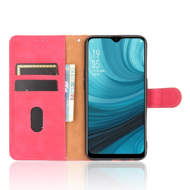 For OPPO A7(AX7) / A5s / AX5s / A12 Solid Color Skin Feel Magnetic Buckle Horizontal Flip Calf Texture PU Leather Case with Holder & Card Slots & Wallet