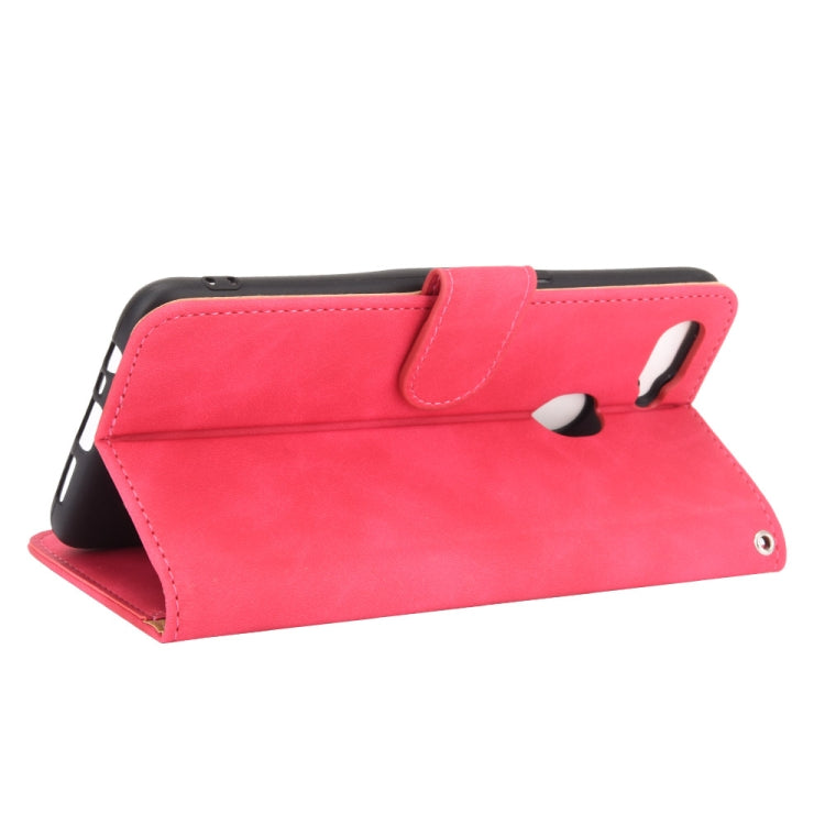 For OPPO A7(AX7) / A5s / AX5s / A12 Solid Color Skin Feel Magnetic Buckle Horizontal Flip Calf Texture PU Leather Case with Holder & Card Slots & Wallet