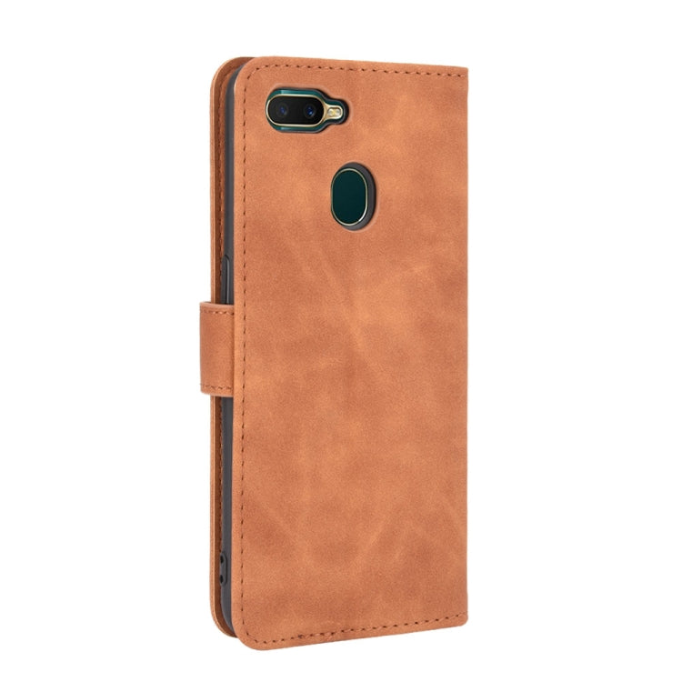 For OPPO A7(AX7) / A5s / AX5s / A12 Solid Color Skin Feel Magnetic Buckle Horizontal Flip Calf Texture PU Leather Case with Holder & Card Slots & Wallet