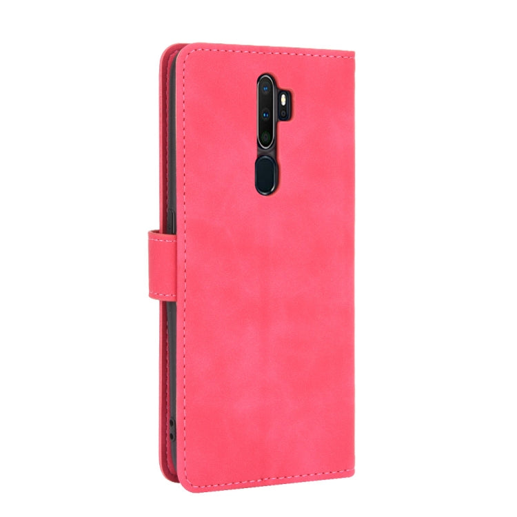 For OPPO A9 (2020) / A11 / A11X / A5 (2020) Solid Color Skin Feel Magnetic Buckle Horizontal Flip Calf Texture PU Leather Case with Holder & Card Slots & Wallet