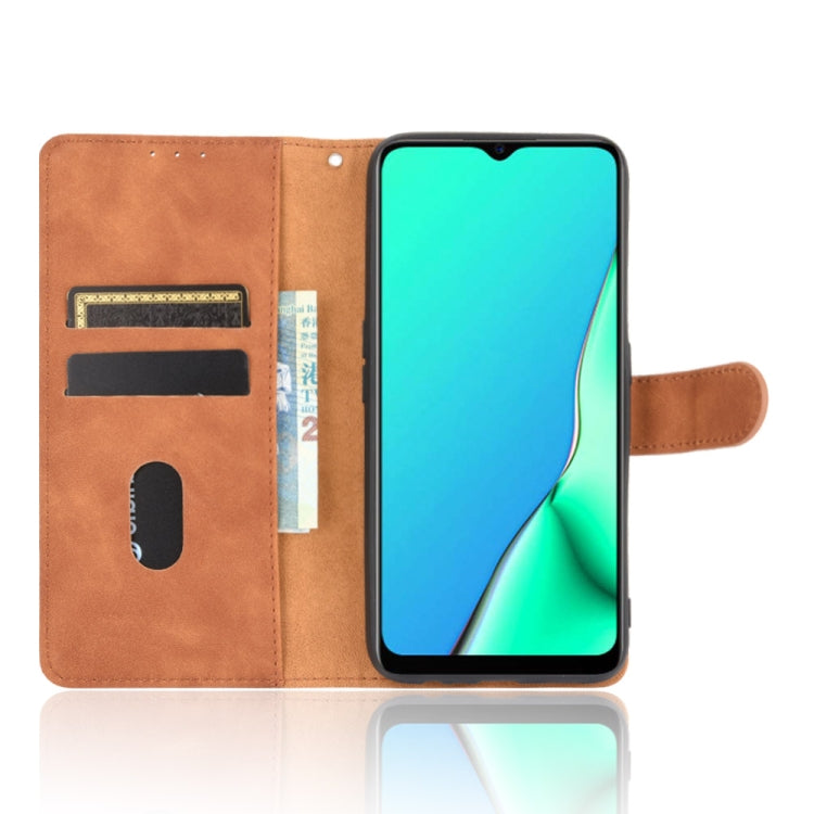For OPPO A9 (2020) / A11 / A11X / A5 (2020) Solid Color Skin Feel Magnetic Buckle Horizontal Flip Calf Texture PU Leather Case with Holder & Card Slots & Wallet