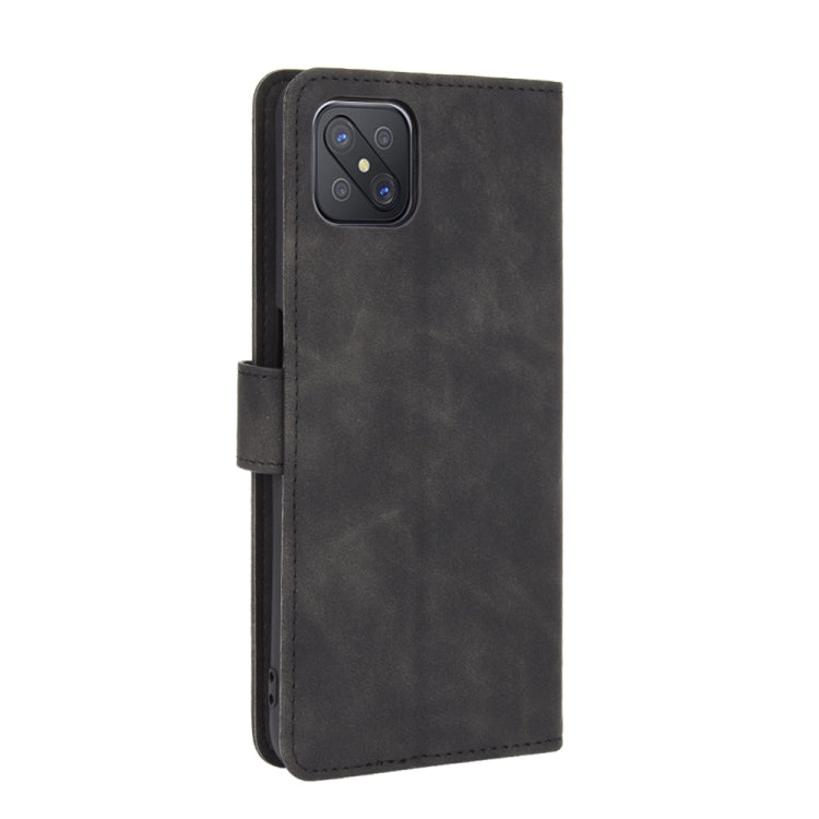 For OPPO A92s Solid Color Skin Feel Magnetic Buckle Horizontal Flip Calf Texture PU Leather Case with Holder & Card Slots & Wallet