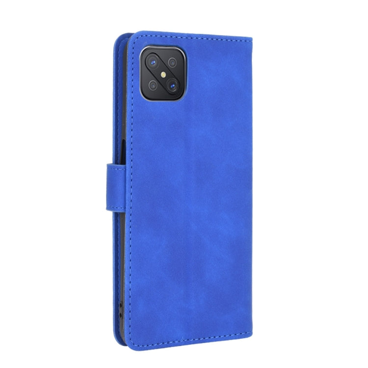 For OPPO A92s Solid Color Skin Feel Magnetic Buckle Horizontal Flip Calf Texture PU Leather Case with Holder & Card Slots & Wallet