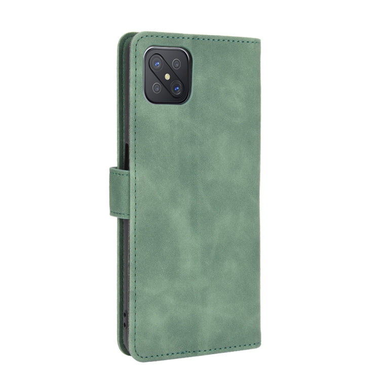For OPPO A92s Solid Color Skin Feel Magnetic Buckle Horizontal Flip Calf Texture PU Leather Case with Holder & Card Slots & Wallet