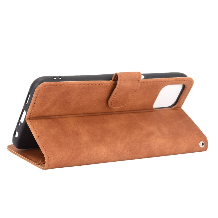 For OPPO A92s Solid Color Skin Feel Magnetic Buckle Horizontal Flip Calf Texture PU Leather Case with Holder & Card Slots & Wallet