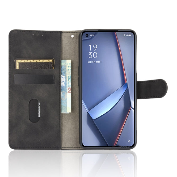 For OPPO Ace2 Solid Color Skin Feel Magnetic Buckle Horizontal Flip Calf Texture PU Leather Case with Holder & Card Slots & Wallet