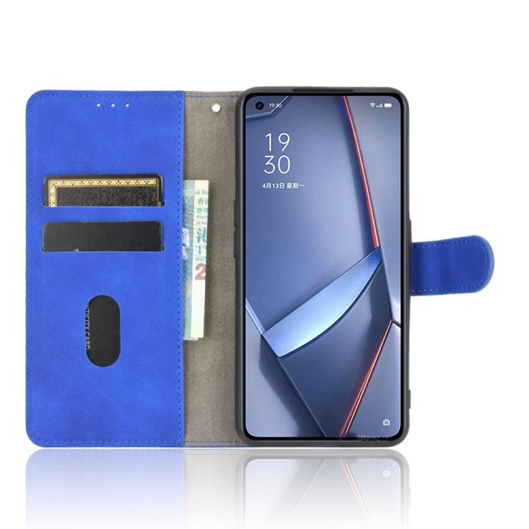 For OPPO Ace2 Solid Color Skin Feel Magnetic Buckle Horizontal Flip Calf Texture PU Leather Case with Holder & Card Slots & Wallet