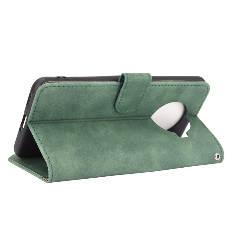 For OPPO Ace2 Solid Color Skin Feel Magnetic Buckle Horizontal Flip Calf Texture PU Leather Case with Holder & Card Slots & Wallet