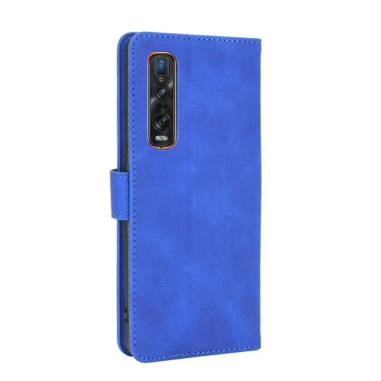For OPPO Find X2 Pro Solid Color Skin Feel Magnetic Buckle Horizontal Flip Calf Texture PU Leather Case with Holder & Card Slots & Wallet