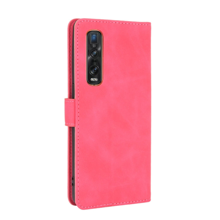For OPPO Find X2 Pro Solid Color Skin Feel Magnetic Buckle Horizontal Flip Calf Texture PU Leather Case with Holder & Card Slots & Wallet