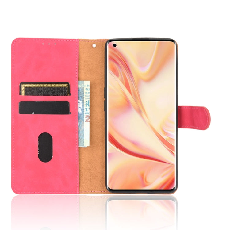 For OPPO Find X2 Pro Solid Color Skin Feel Magnetic Buckle Horizontal Flip Calf Texture PU Leather Case with Holder & Card Slots & Wallet
