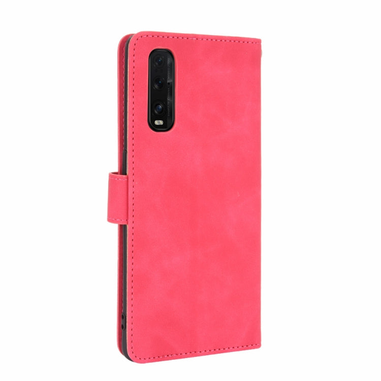 For OPPO Find X2 Solid Color Skin Feel Magnetic Buckle Horizontal Flip Calf Texture PU Leather Case with Holder & Card Slots & Wallet