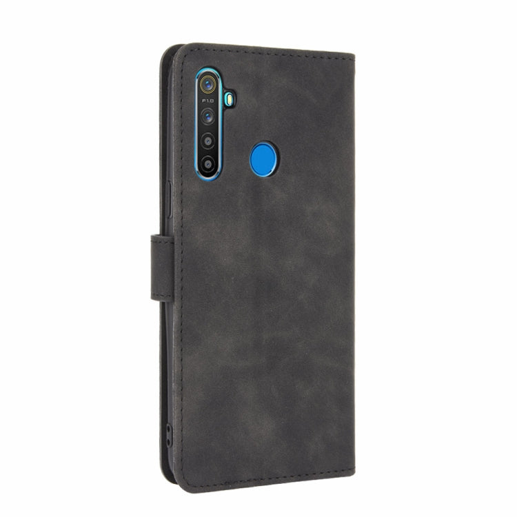 For OPPO Realme 5 Pro / Realme Q Solid Color Skin Feel Magnetic Buckle Horizontal Flip Calf Texture PU Leather Case with Holder & Card Slots & Wallet