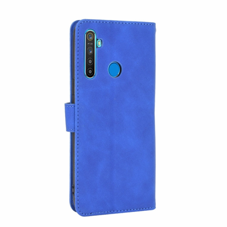 For OPPO Realme 5 Pro / Realme Q Solid Color Skin Feel Magnetic Buckle Horizontal Flip Calf Texture PU Leather Case with Holder & Card Slots & Wallet