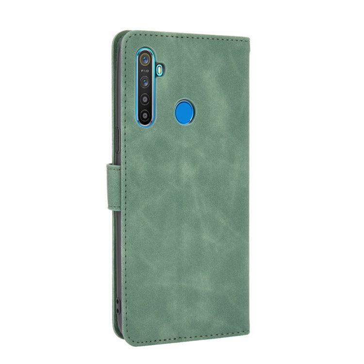 For OPPO Realme 5 Pro / Realme Q Solid Color Skin Feel Magnetic Buckle Horizontal Flip Calf Texture PU Leather Case with Holder & Card Slots & Wallet