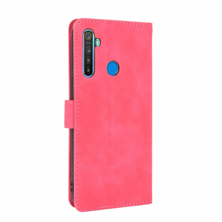 For OPPO Realme 5 Pro / Realme Q Solid Color Skin Feel Magnetic Buckle Horizontal Flip Calf Texture PU Leather Case with Holder & Card Slots & Wallet