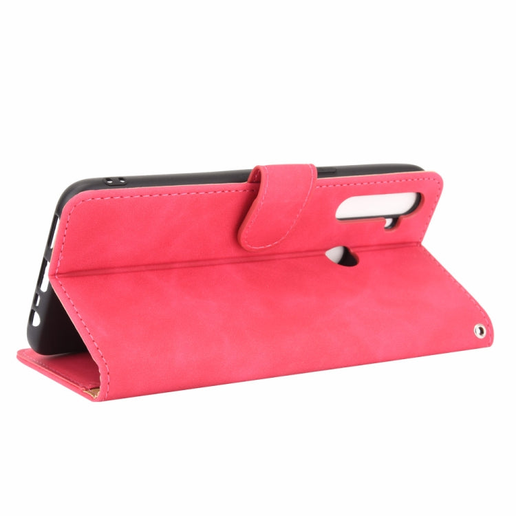 For OPPO Realme 5 Pro / Realme Q Solid Color Skin Feel Magnetic Buckle Horizontal Flip Calf Texture PU Leather Case with Holder & Card Slots & Wallet