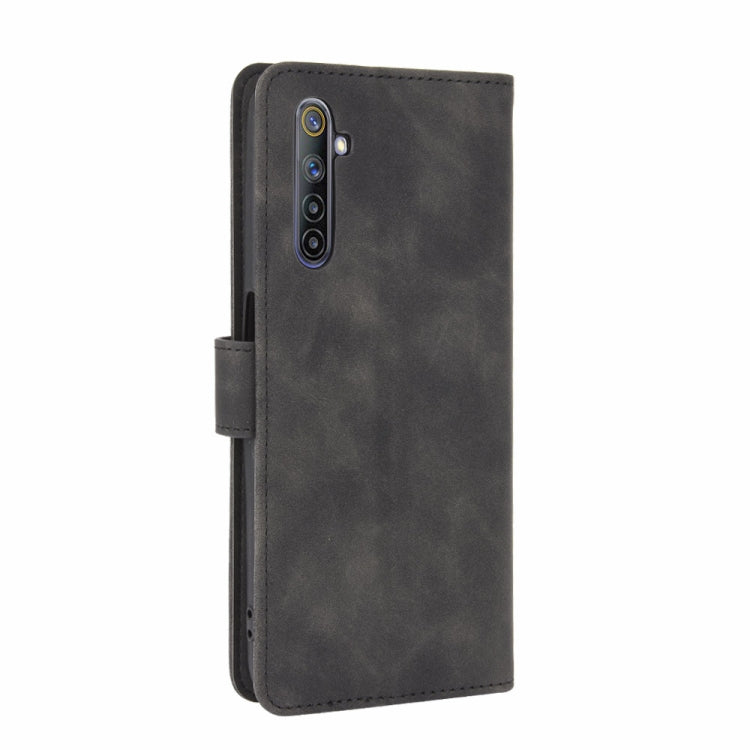 For OPPO Realme 6 Solid Color Skin Feel Magnetic Buckle Horizontal Flip Calf Texture PU Leather Case with Holder & Card Slots & Wallet