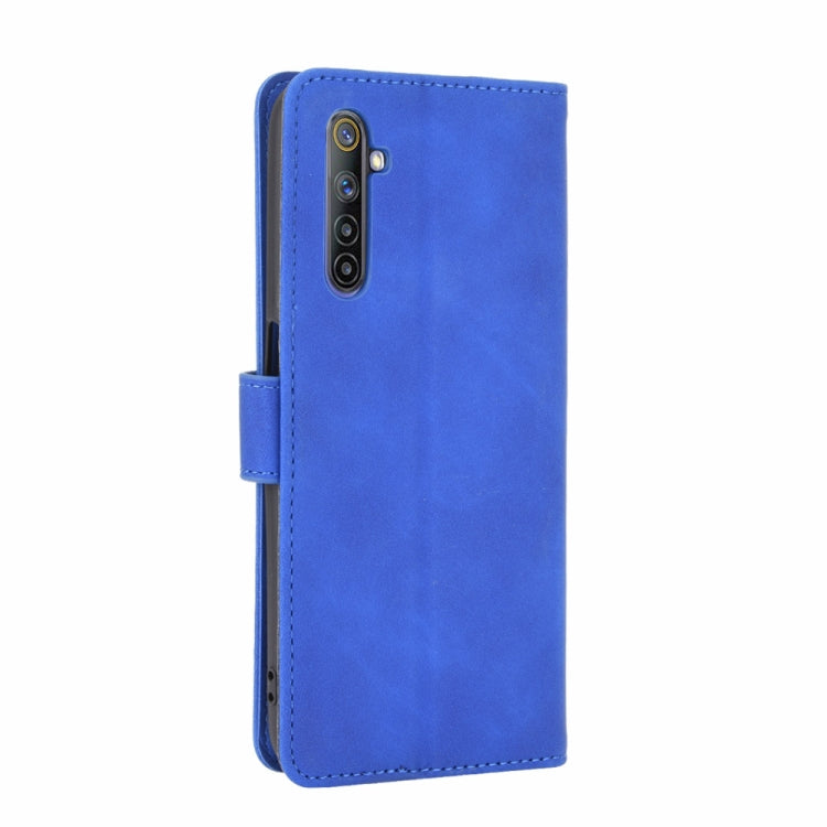 For OPPO Realme 6 Solid Color Skin Feel Magnetic Buckle Horizontal Flip Calf Texture PU Leather Case with Holder & Card Slots & Wallet