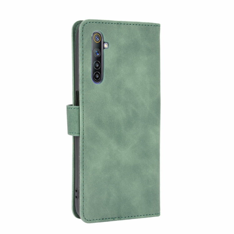 For OPPO Realme 6 Solid Color Skin Feel Magnetic Buckle Horizontal Flip Calf Texture PU Leather Case with Holder & Card Slots & Wallet