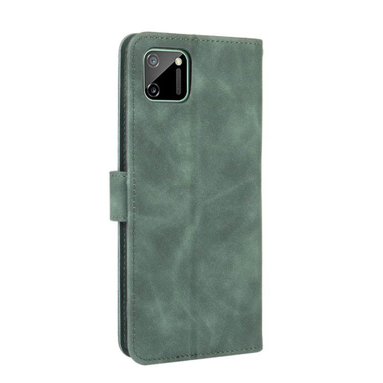 For OPPO Realme C11 Solid Color Skin Feel Magnetic Buckle Horizontal Flip Calf Texture PU Leather Case with Holder & Card Slots & Wallet