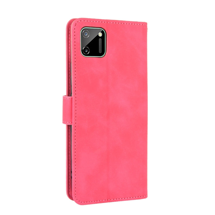 For OPPO Realme C11 Solid Color Skin Feel Magnetic Buckle Horizontal Flip Calf Texture PU Leather Case with Holder & Card Slots & Wallet