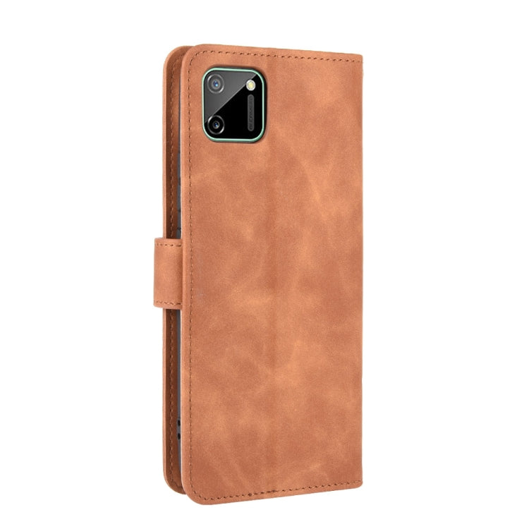 For OPPO Realme C11 Solid Color Skin Feel Magnetic Buckle Horizontal Flip Calf Texture PU Leather Case with Holder & Card Slots & Wallet
