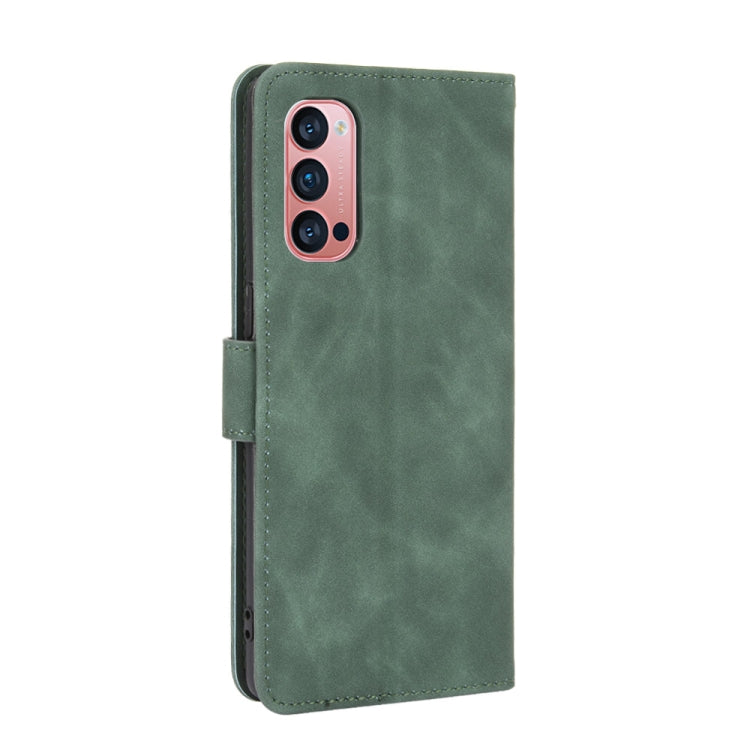For OPPO Reno4 Pro 5G Solid Color Skin Feel Magnetic Buckle Horizontal Flip Calf Texture PU Leather Case with Holder & Card Slots & Wallet