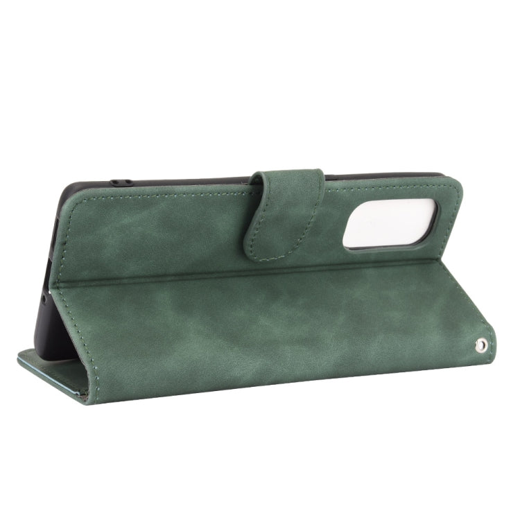 For OPPO Reno4 Pro 5G Solid Color Skin Feel Magnetic Buckle Horizontal Flip Calf Texture PU Leather Case with Holder & Card Slots & Wallet