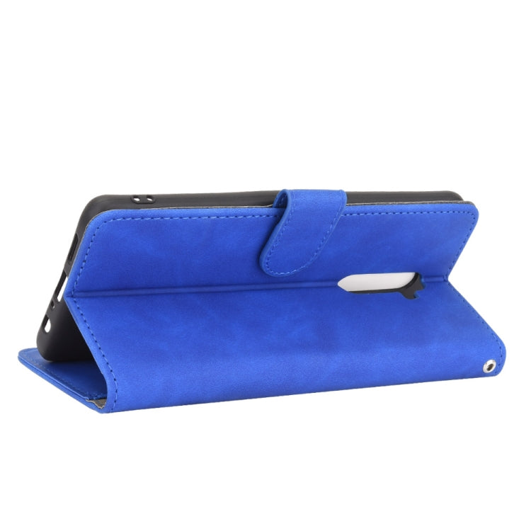 For OPPO Reno Ace / Realme X2 Pro Solid Color Skin Feel Magnetic Buckle Horizontal Flip Calf Texture PU Leather Case with Holder & Card Slots & Wallet