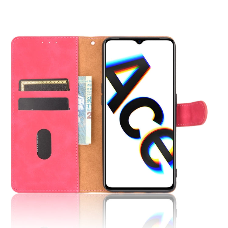 For OPPO Reno Ace / Realme X2 Pro Solid Color Skin Feel Magnetic Buckle Horizontal Flip Calf Texture PU Leather Case with Holder & Card Slots & Wallet
