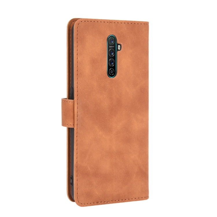 For OPPO Reno Ace / Realme X2 Pro Solid Color Skin Feel Magnetic Buckle Horizontal Flip Calf Texture PU Leather Case with Holder & Card Slots & Wallet