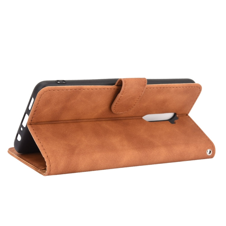 For OPPO Reno Ace / Realme X2 Pro Solid Color Skin Feel Magnetic Buckle Horizontal Flip Calf Texture PU Leather Case with Holder & Card Slots & Wallet