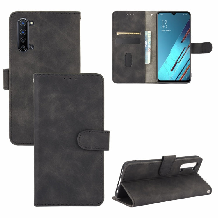 For OPPO Reno3 5G / Find X2 Lite Solid Color Skin Feel Magnetic Buckle Horizontal Flip Calf Texture PU Leather Case with Holder & Card Slots & Wallet