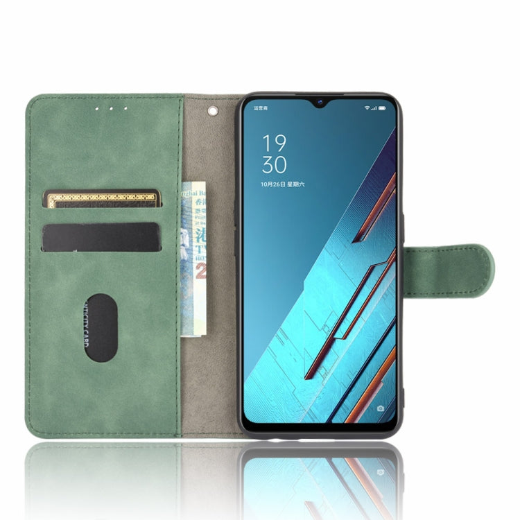 For OPPO Reno3 5G / Find X2 Lite Solid Color Skin Feel Magnetic Buckle Horizontal Flip Calf Texture PU Leather Case with Holder & Card Slots & Wallet