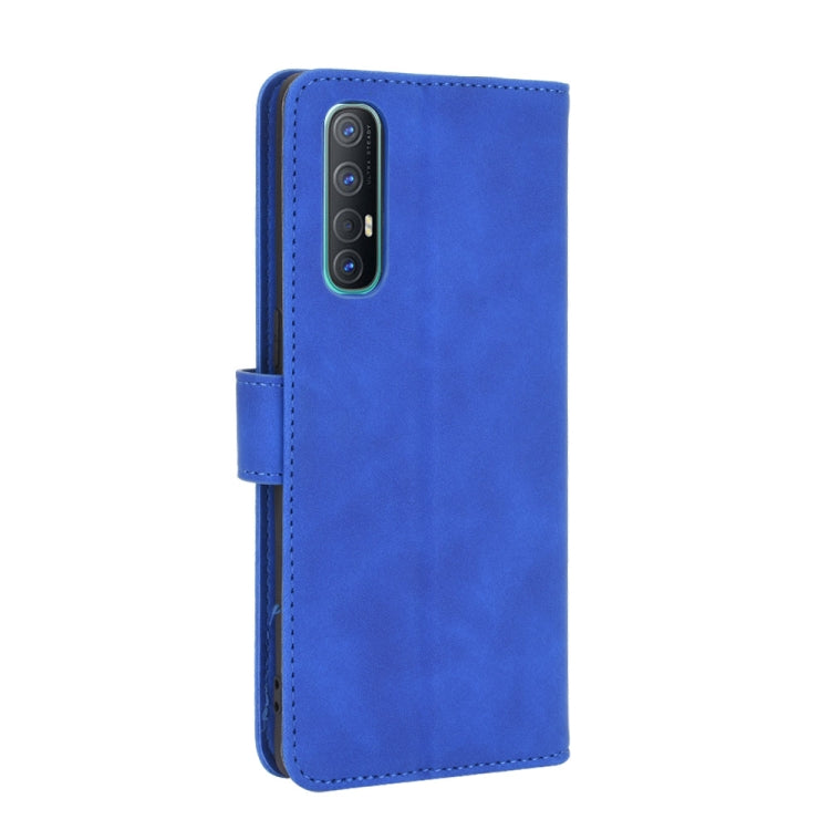 For OPPO Reno3 Pro 5G Solid Color Skin Feel Magnetic Buckle Horizontal Flip Calf Texture PU Leather Case with Holder & Card Slots & Wallet